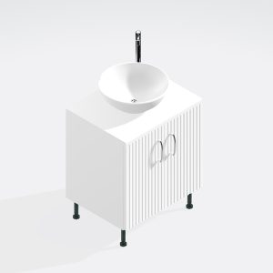 Bathroom Double Door Sit On Basin Unit -  Brockenhurst