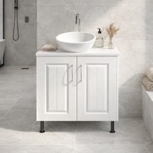 Bathroom  Double Door Sit On Basin Unit - Chawton