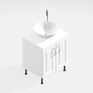 Bathroom  Double Door Sit On Basin Unit - Chawton