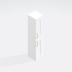 Bathroom  Wall Hung Tall Unit Highline 1440mm High - Express Cambridge Solid Wood