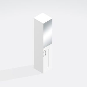 Bathroom Wall Hung Mirrored Tall Unit Highline 1440mm High - Bramshaw