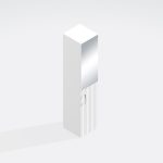 Bathroom Wall Hung Mirrored Tall Unit  Highline 1440mm High - Brockenhurst