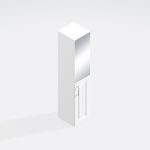 Bathroom  Wall Hung Mirrored Tall Unit Highline 1440mm High - Chawton