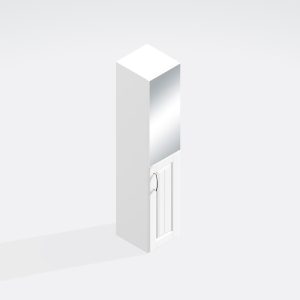 Bathroom Wall Hung Mirrored Tall Unit Highline 1440mm High - Chawton