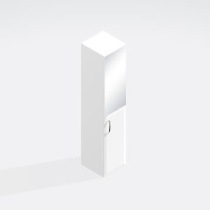 Bathroom Wall Hung Mirrored Tall Unit Highline 1440mm High - Hambledon