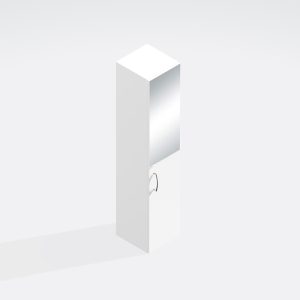 Bathroom Wall Hung Mirrored Tall Unit Highline 1440mm High - Express Vivo