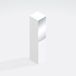 Bathroom  Wall Hung Mirrored Tall Unit Highline 1440mm High - Express Lucente