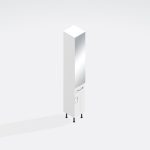 Bathroom Tall Unit Drawerline Mirrored -  Brockenhurst