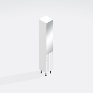 Bathroom Tall Unit Highline Mirrored -  Brockenhurst