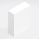 Bathroom  720mm High Double Mirrored Wall Unit - Express Lucente