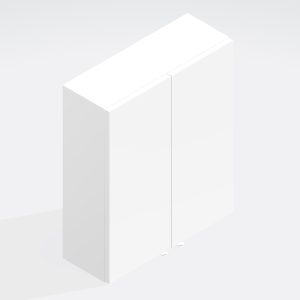 Bathroom  720mm High Double Mirrored Wall Unit - Express Lucente