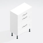 Bathroom  3 Drawer Base Unit - Wickham