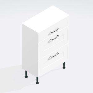 Bathroom  3 Drawer Base Unit - Wickham