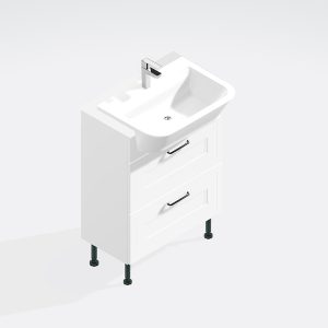 Bathroom  2 Drawer Semi Recessed Basin Unit - Wickham