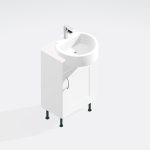 Bathroom  Single Door Semi Recessed Basin Unit - Wickham
