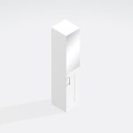 Bathroom  Wall Hung Mirrored Tall Unit Highline 1440mm High - Wickham