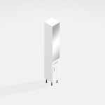 Bathroom  Tall Unit Drawerline Mirrored - Wickham