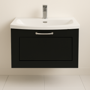Bathroom 1 Drawer Wall Hung Curve Basin Unit - Bramshaw