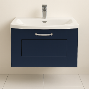 Bathroom 1 Drawer Wall Hung Curve Basin Unit - Express Oxford