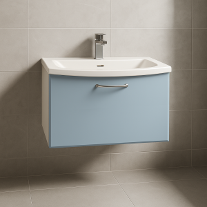 Bathroom 1 Drawer Wall Hung Curve Basin Unit - Hambledon