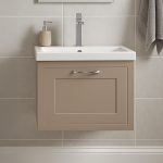 Bathroom  1 Drawer Wall Hung Mid Edge Basin Unit - Wickham