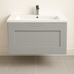 Bathroom  1 Drawer Wall Hung Minimalist Basin Unit - Express Oxford
