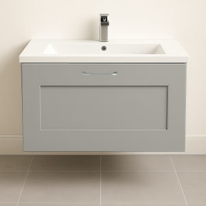 Bathroom 1 Drawer Wall Hung Minimalist Basin Unit - Express Oxford
