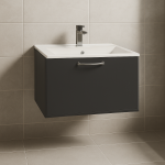 Bathroom 1 Drawer Wall Hung Minimalist  Basin Unit - Hambledon