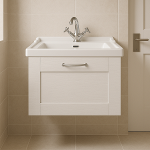 Bathroom 1 Drawer Wall Hung Traditional Basin Unit - Bramshaw