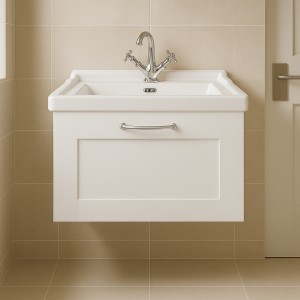 Bathroom 1 Drawer Wall Hung Traditional Basin Unit - Express Oxford