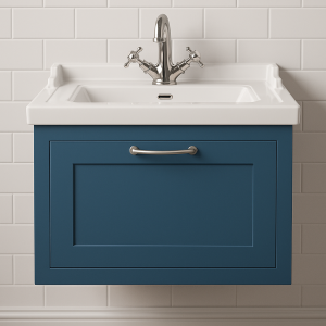 Bathroom 1 Drawer Wall Hung Traditional Basin Unit - Wickham