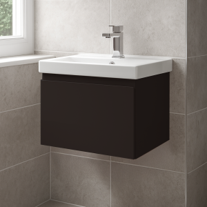 Bathroom 1 Drawer Wall Hung Mid Edge Basin Unit - Express Lucente