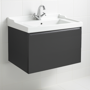 Bathroom 1 Drawer Wall Hung Traditional Basin Unit - Express Lucente