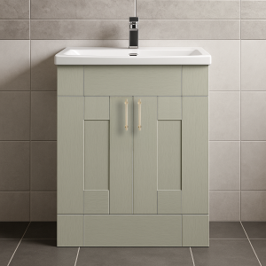 Freestanding Bathroom 2 Door Mid Edge Basin Unit - Express Cartmel