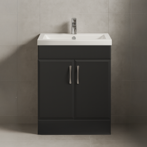 Freestanding Bathroom 2 Door Mid Edge Basin Unit - Hambledon