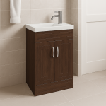 Freestanding  Bathroom 2 Door Side Tap Basin Unit - Wickham