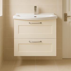 Bathroom 2 Drawer Wall Hung Curve Basin Unit - Express Oxford