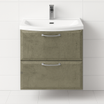 Bathroom 2 Drawer Wall Hung Curve Basin  Unit - Hambledon