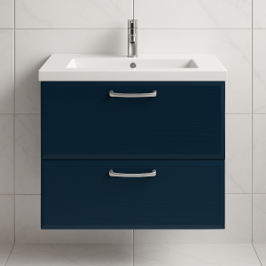 Bathroom 2 Drawer Wall Hung Rear Tap Basin Unit - Hambledon