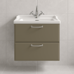 Bathroom 2 Drawer Wall Hung Traditional  Basin Unit - Hambledon