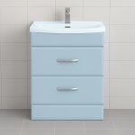 Freestanding Bathroom 2 Drawer Curve  Basin Unit - Hambledon