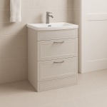 Freestanding  Bathroom 2 Drawer Curve Basin Unit - Wickham