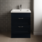 Freestanding  Bathroom 2 Drawer Mid Edge Basin Unit - Wickham