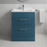 Freestanding  Bathroom 2 Drawer Minimalist Basin Unit - Wickham