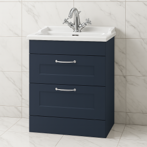 Freestanding Bathroom 2 Drawer Traditional Basin Unit - Express Oxford