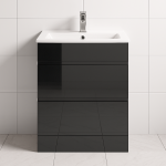 Freestanding  Bathroom 2 Drawer Minimalist Basin Unit - Express Lucente