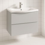 Bathroom  2 Drawer Wall Hung Curve Basin Unit - Express Lucente