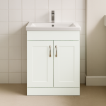 Freestanding  Bathroom 2 Door Mid Edge Basin Unit - Express Oxford