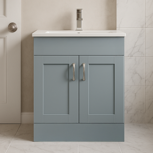 Freestanding Bathroom 2 Door Minimalist Basin Unit - Bramshaw
