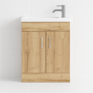 Freestanding Bathroom 2 Door Side Tap Basin Unit - Bramshaw